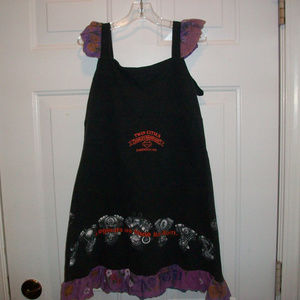 HARLEY BIKER T-SHIRT DRESS CLAUDE SIZE 12 (YOUTH)